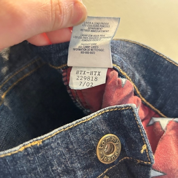 Tommy Hilfiger Bootcut Jeans Womens Size 7 Y2K 2002 Dark Wash Low Rise Vintage - Picture 8 of 10